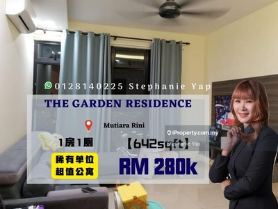 The Garden apartment, Mutiara Rini, Mutiara Mas, Utm, 1parking, 1bed