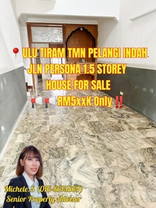 Ulu Tiram Tmn Pelangi Indah Jln Persona 1.5 Storey House For Sale