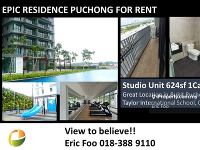 Studio Unit Epic Residence Bukit Puchong Lotus Taylor Meranti Jaya
