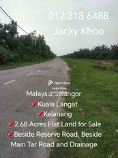 Kelanang , Banting, Morib, Kuala Langat, 2.68 Acres Flat Land for Sale