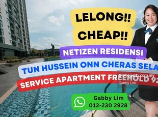 Lelong Super Cheap Service Residence @ The Netizen Cheras Selangor
