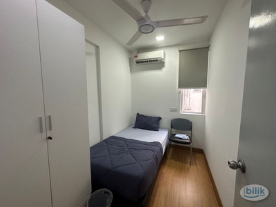 5min walk to KL & NU Sentral ️[ KL Sentral Mansion Sentral ] Fully Furnished Single Bedroom with Fan & A/C For Rent NU Sentral Brickfeilds