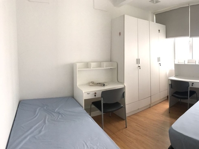 5mi walk to NU Sentral ️[ KL Sentral Mansion Sentral ] Fully Furnished Middle Room with 2 Single Bed with Fan & A/C For Rent (New Renovated Unit)