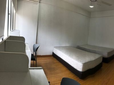 5min walk to NU Sentral ️[ KL Sentral Mansion Sentral ] Fully Furnished Middle Room with 2 Single Bed with Fan & A/C For Rent