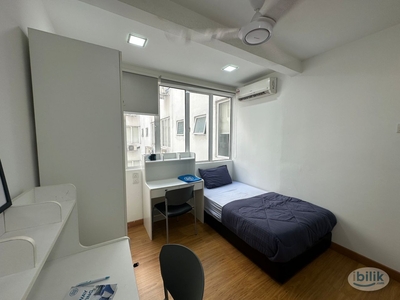 5min walk to Nu Sentral ! ️[ KL Sentral Mansion Sentral ] Fully Furnished Single Bedroom with Fan & A/C For Rent