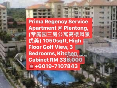 Prima Regency Service Apartment @ Plentong (Golf View) For Sale