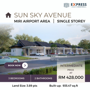 Brand New Single Storey Terrace Inter at Sun Sky Avenue, Miri Airport