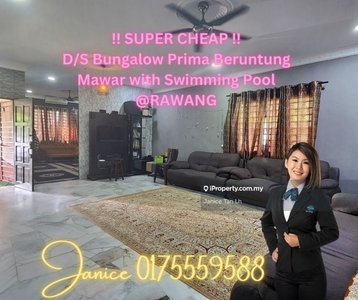 Double Storey Bungalow F/Reno Extended with Swimming Pool @Rawang