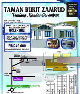 freehold Taman Bukit Zamrud Temiang Seremban