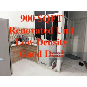 Pangsapuri delima 900 sqft renovated low density super deal