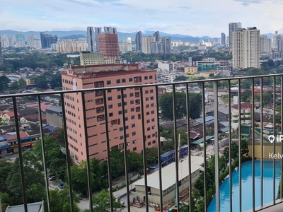 Swimming pool and kl city view