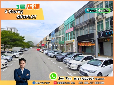 Mount Austin 3 Storey Shop Facing Main Road ROI4.6% Unit For Sale!Mount Austin,Setia Indah,Johor Bahru