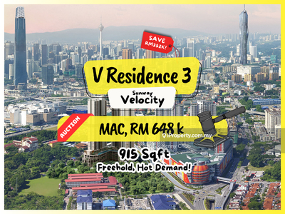 Bank Auction Save Rm352k V Residence 3 @ Sunway Velocity Maluri MRT