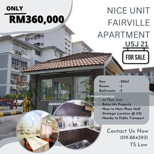 Fairville Apartment USJ 21 for Sale Nice Unit Below Mv Best Price