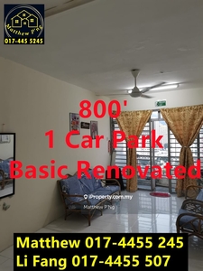 Relau Indah Condominium - Basic Renovated - 750' - 1 Car Park - Relau