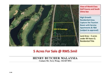 5 acre CL Residential Land Next to Rasa Ria Resort Tuaran,