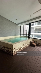 Private pool within the unit with large balcony