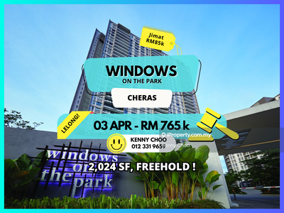 Bank Auction Save Rm85k Windows On The Park @ C180 Cheras Selangor