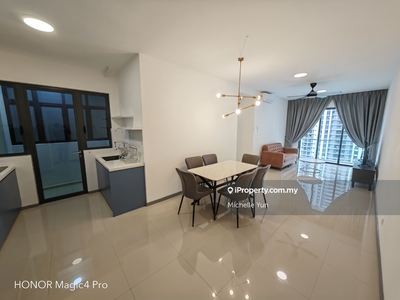 Fully furnished,block c directly connected to mall,2carparks,pool view