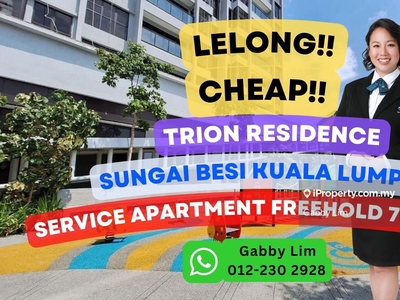 Lelong Super Cheap Service Apartment @ Trion Residence Sungai Besi KL