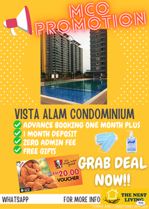 MCO Promotion - Kondominium Vista Alam Seksyen 14 Shah Alam Unit (Bilik Sewa/Hostel)