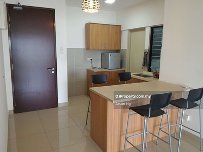 Non bumi unit, low floor partly furnished pool view