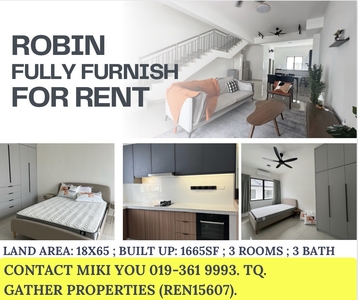 Robin @ bandar rimbayu, brand new, 2-storey - fully furnish