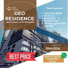 Geo Residence Bukit Rimau Kota Kemuning (Furnish Unit, Nice Offer)