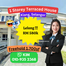 Lelong 1 Storey Terraced House, Klang, Selangor