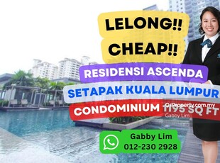 Lelong Super Cheap Condominium @ Ascenda Setapak Kuala Lumpur