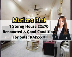 Mutiara Rini, 1 Storey House 22x70, Kitchen Extended, Good Condition