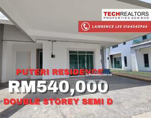 New Condition Double Storey Semi D Puteri Residence For Sale