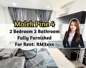 Molek Pine 4, 2 Bedroom 2 Bathroom, Fully Furnished, Mid Floor