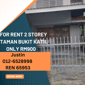 FOR RENT 2 STOREY TAMAN BUKIT KATIL ONLY RM900