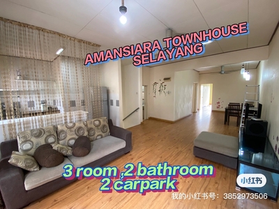Amansiara townhouse for rent ,1st floor,2 carpark, partially furnished