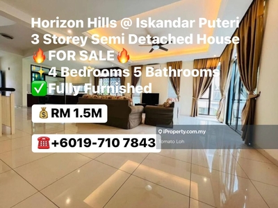 Horizon Hills 3 Storey Semi-Detached House Fully Furnished For Sale