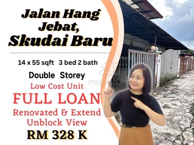 Jalan Hang Jebat Skudai Double Storey Low Cost Full Loan Tun Aminah