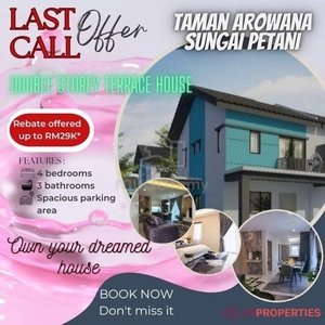 Offer - New Double Storey Terrace Corner Lot Unit, Rebate up to RM29K