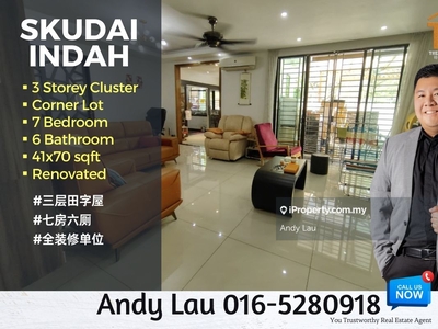 Skudai Indah 3 Storey Cluster For Sale
