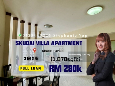 Skudai Villa Apartment, Skudai Baru, cheaper in town, 3bed, Freehold