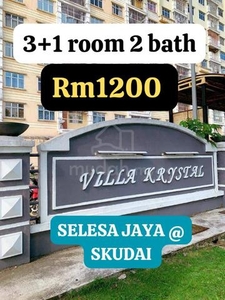 Skudai Villa Krystal Apartment near Mutiara Rini Bukit Indah Nusa Jaya