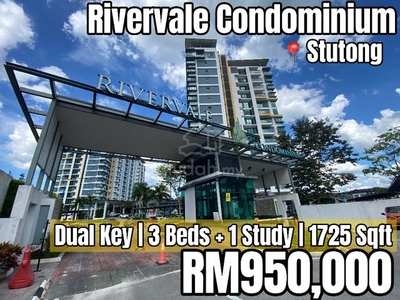 Stutong Rivervale Condominium Dual Key 3 Bedrooms 1 Study 1725 sqft