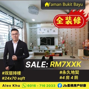 Taman Bukit Bayu Senai Double Storey For Sell