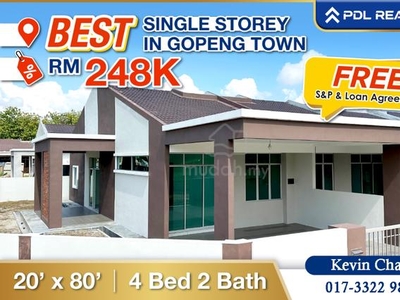 Taman Gopeng Mewah 1 Storey Terrace House,All Free SPA,Loan&Stamp Duty