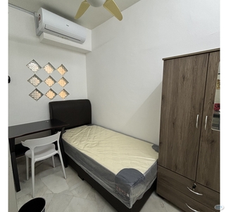 Premium ⭐️ Single Room Fully Furnished @ USJ 2, Special Promotion, Aircond Wardrobe Table Chair Mattress