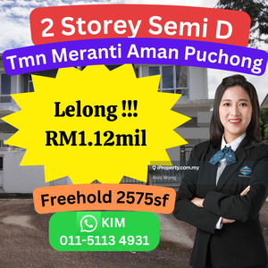 Cheap Rm380k 2.5 Storey Semi D House Meranti Aman (Bayu) @ Puchong