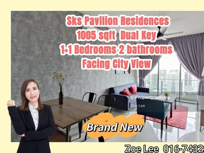 Dual key 2 bedrooms 2 bathrooms,brand new unit ,facing city view