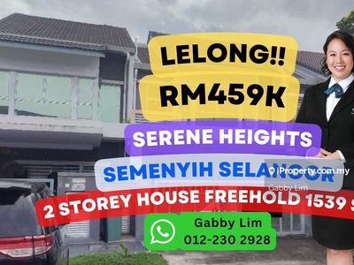 Lelong Super Cheap 2 Storey House @ Serene Heights Semenyih Selangor