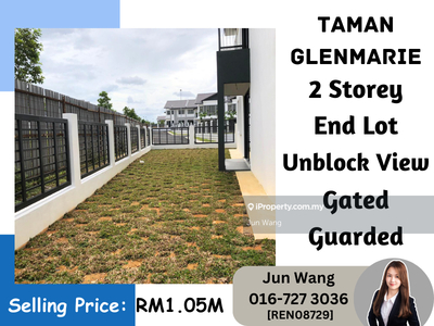 Taman Glenmarie, 2 Storey End Lot with 10ft Land, Gated Guarded