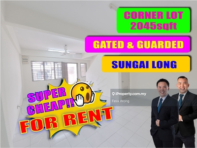 2-Storey Terrace House Corner Lot For Rent@ Sungai Long, Cheras
